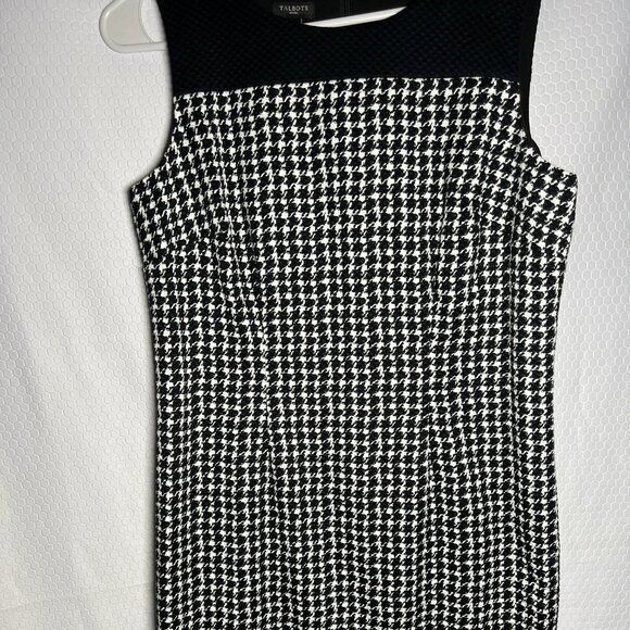 Womans Black and White Checkered Dress Size 8P - Picture 1 of 1